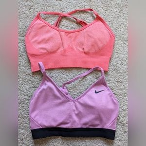 Lululemon and Nike Sports Bra Bundle size Small Pink